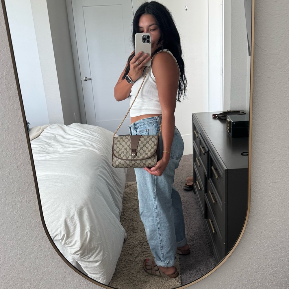 100% Authentic Vintage Gucci Supreme GG Monogram Clutch / Crossbody Bag - Picture 12 of 13